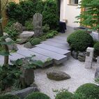schwebende Brücke aus Granitblöcken Japanischer Garten - Entworfen von gründesign und inspired by nature